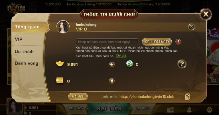 Iwin bảo mật thông tin