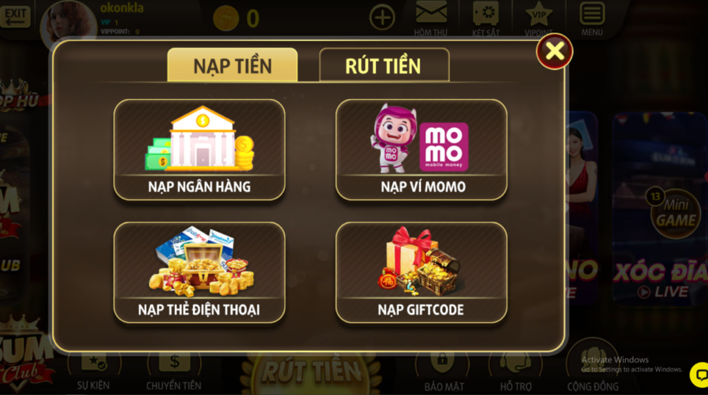 Nạp tiền Sumclub