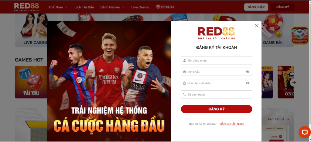 Cách đăng ký Red88