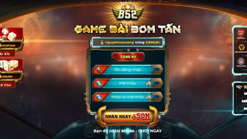 Web game kiem tien online B52