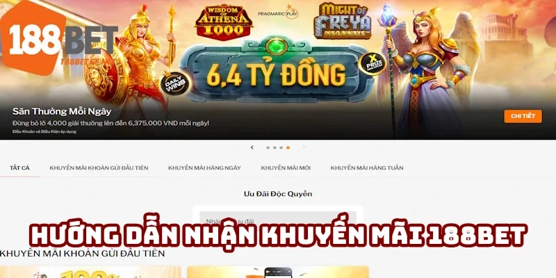 Hướng dẫn nhận khuyến mãi tại 188BET